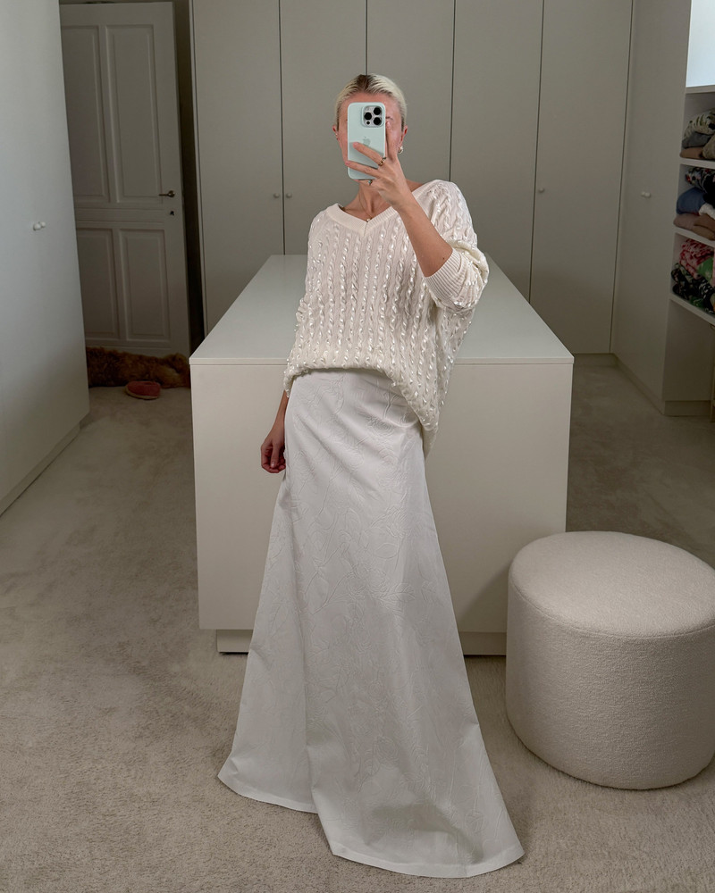 BERNADETTE Long Skirt Caswell Embossed outlook