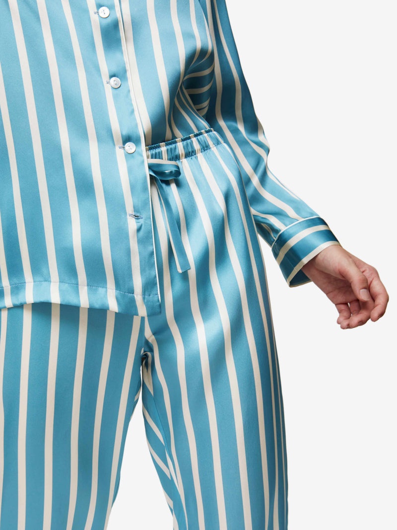 Women's Pyjamas Brindisi 88 Silk Satin Blue - 6