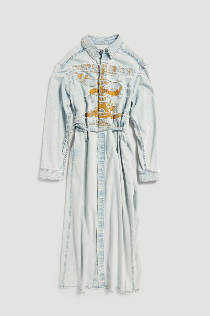 EVERGREEN PARIS BEST PATCH DENIM SHIRT DRESS 1