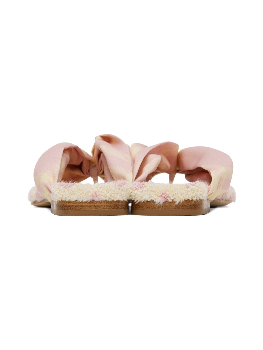 Pink & Yellow Fabric Sandals - 2