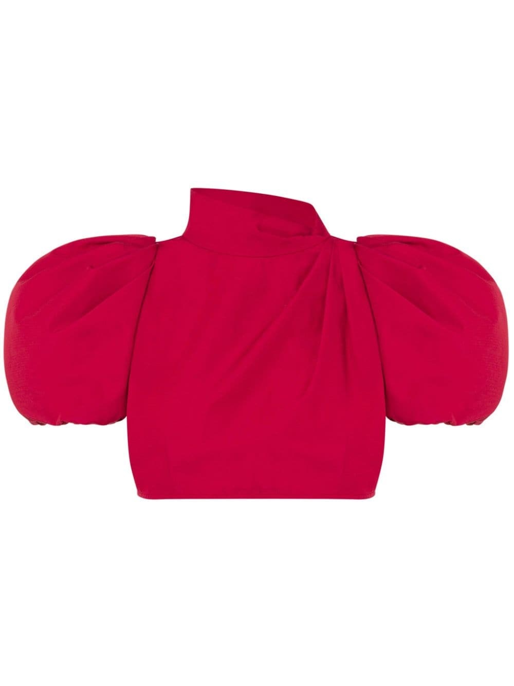 puff-sleeved cropped top - 1