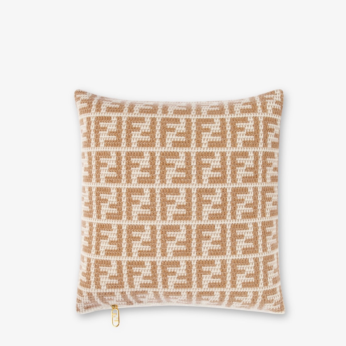 Beige cashmere cushion - 1