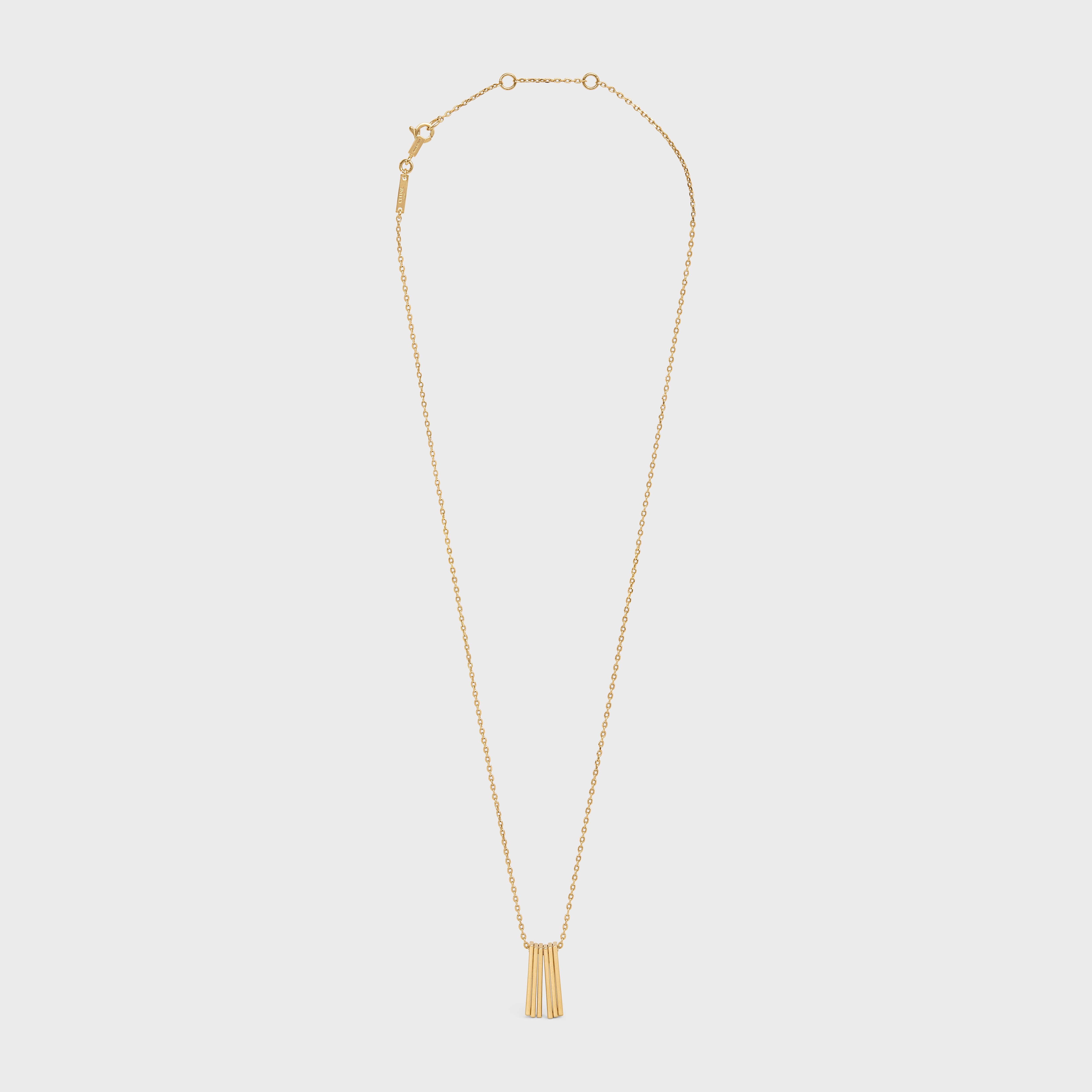 Celine Tag Necklace in Brass with Gold Finish - 1