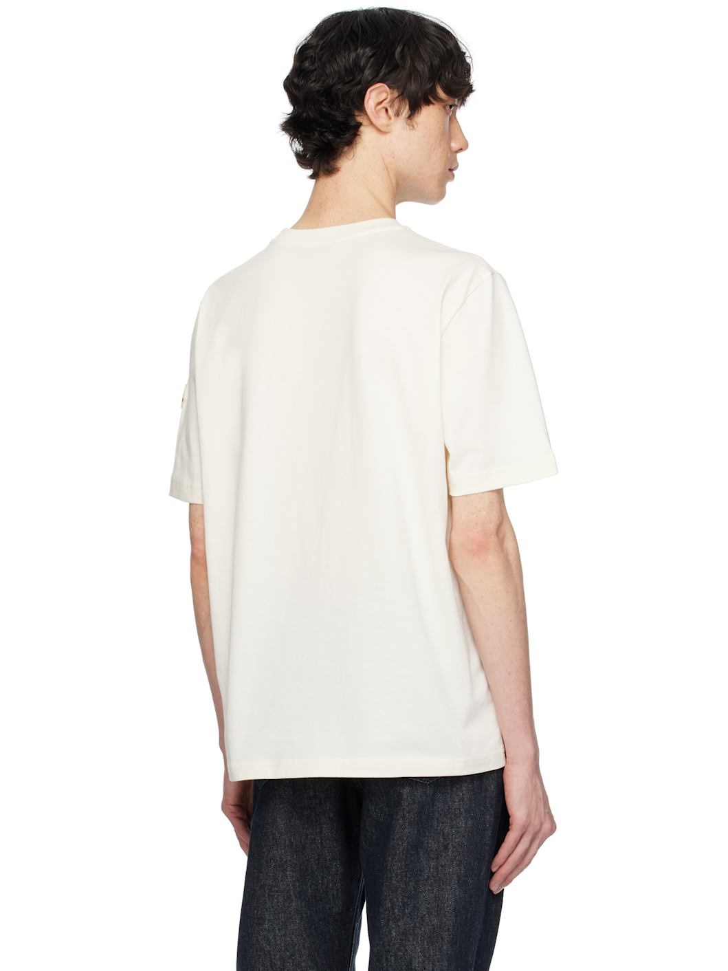 Off-White Embroidered Varsity Logo Cotton T-shirt - 3