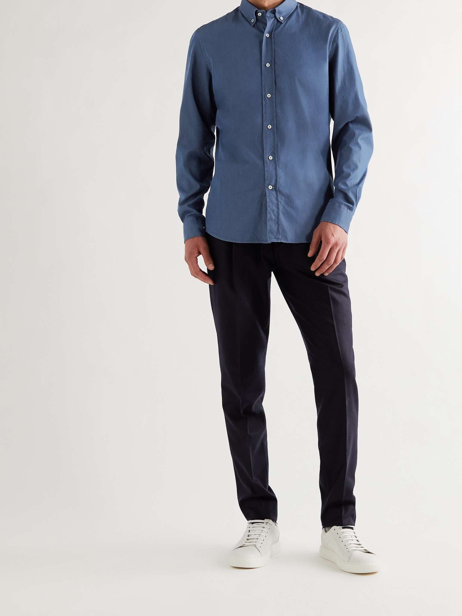 Button-Down Collar Cotton-Chambray Shirt - 2