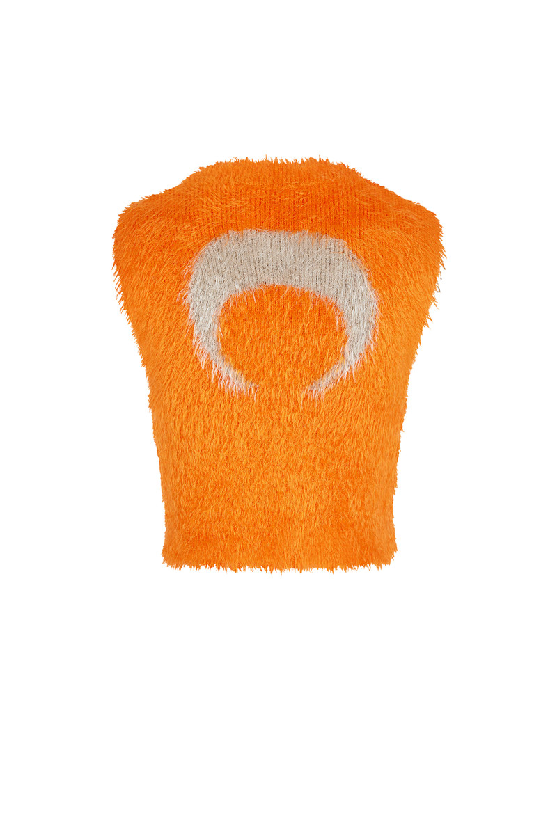 Marine Serre Puffy Knit Cropped Top outlook