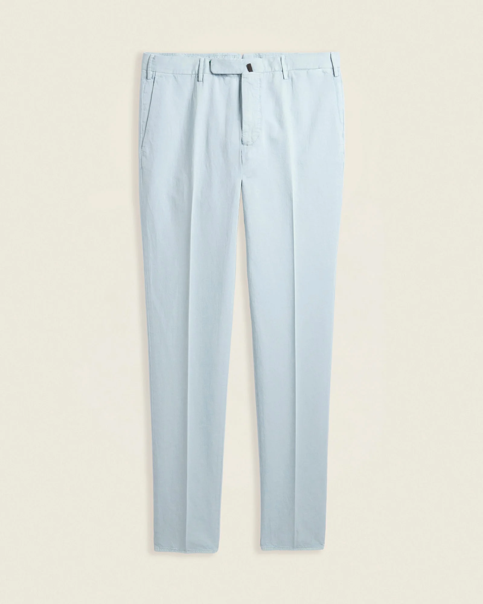 Slim fit cotton and linen trousers - 1