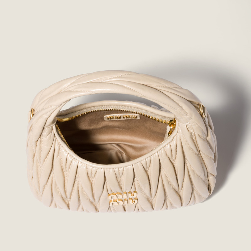 Wander matelassé nappa leather hobo bag 4