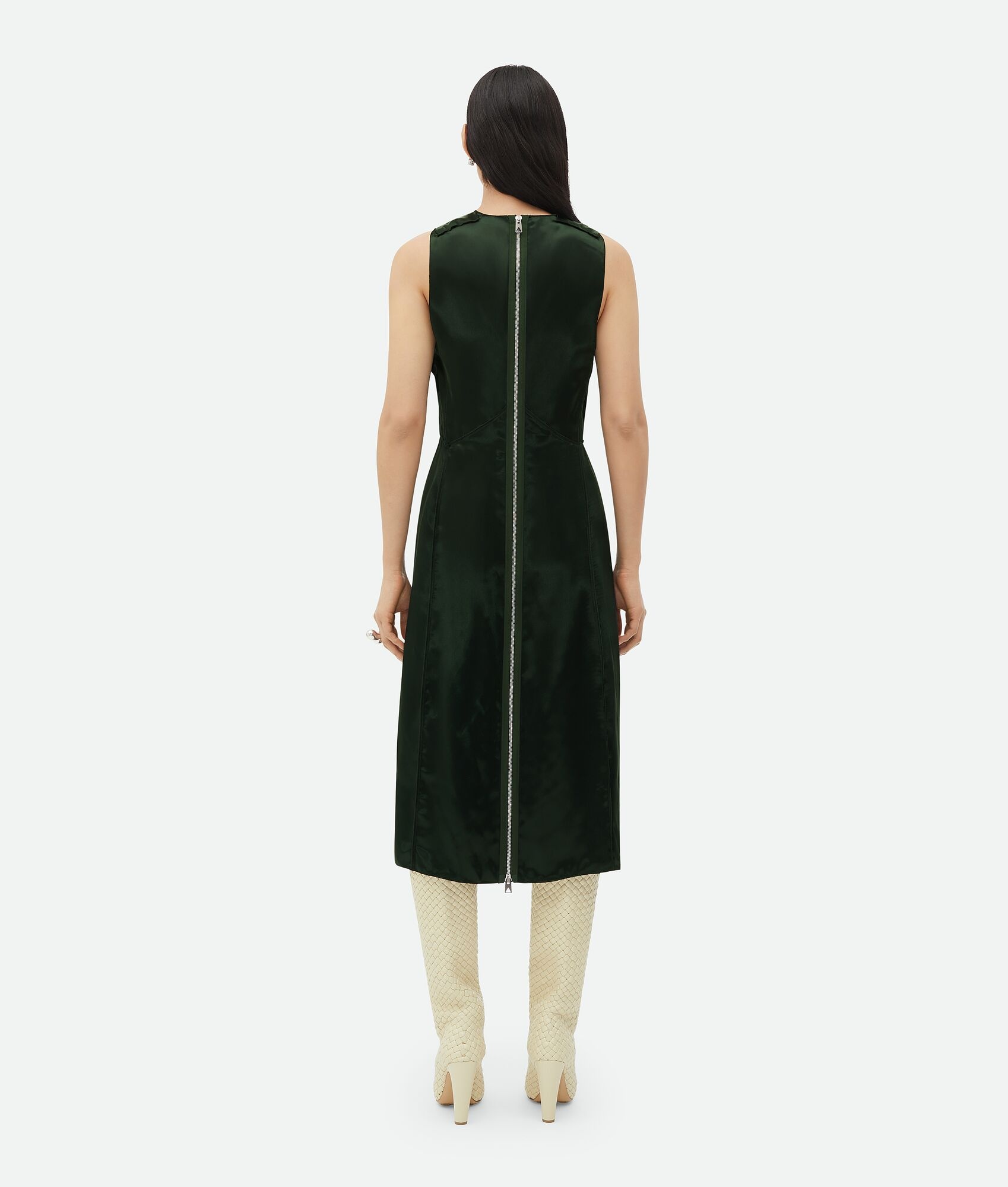 fluid satin dress - 3