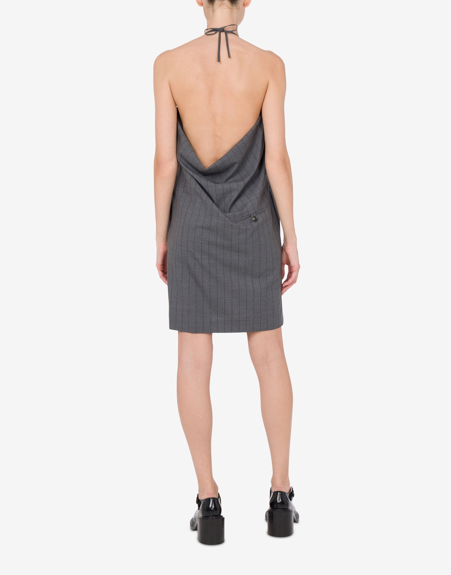 WOOL PINSTRIPE DRESS OFFICE INSPIRATION - 2