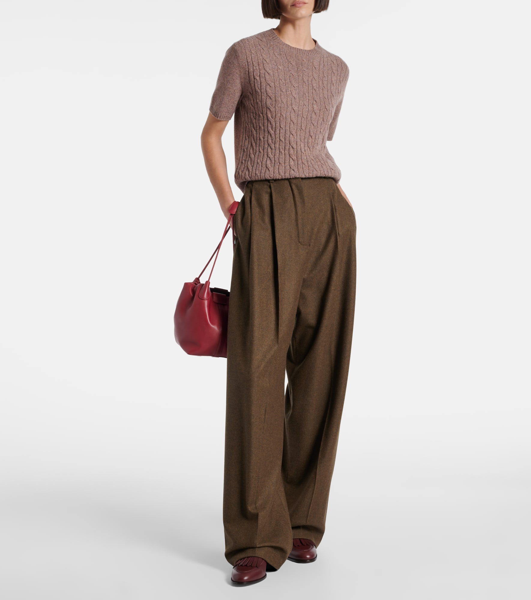 Treccia cable-knit cashmere sweater - 2