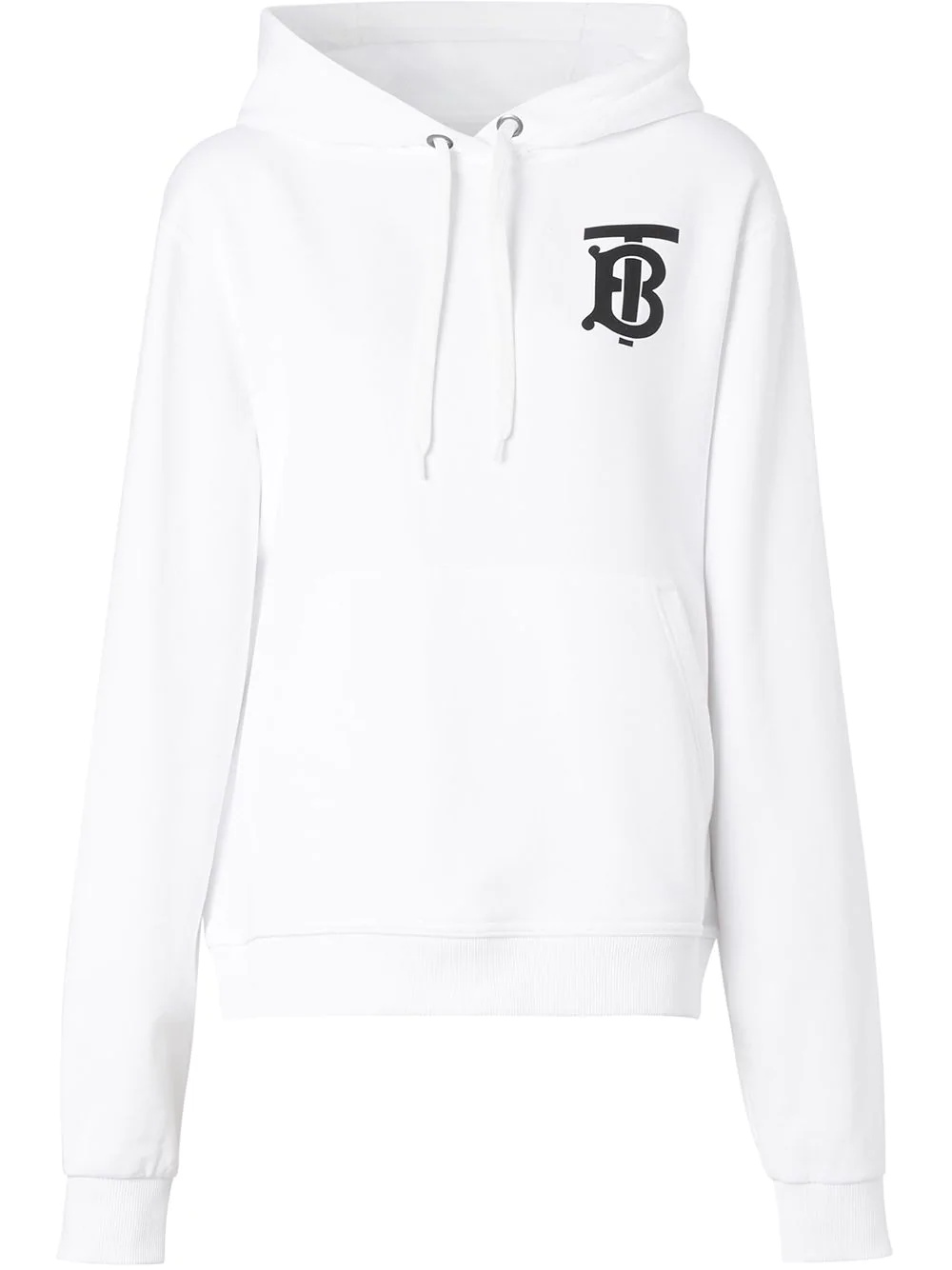 monogram motif hooded sweatshirt - 1