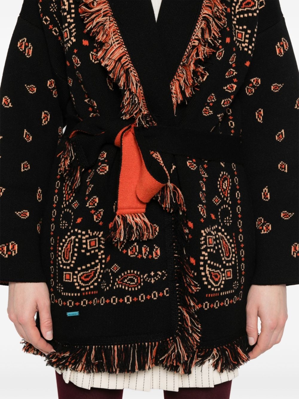 bandana-jacquard cardigan - 5