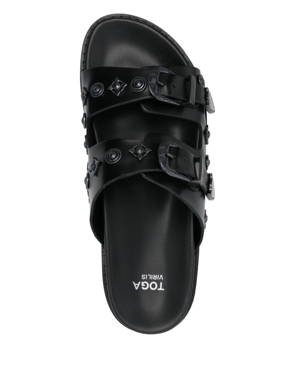 leather slides - 4