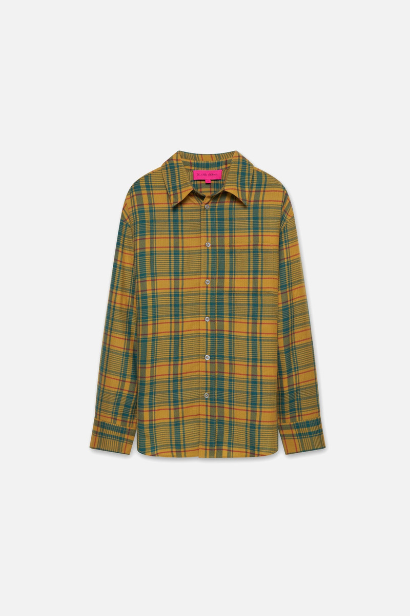 PLAID PASHMINA BIG SHIRT - 1