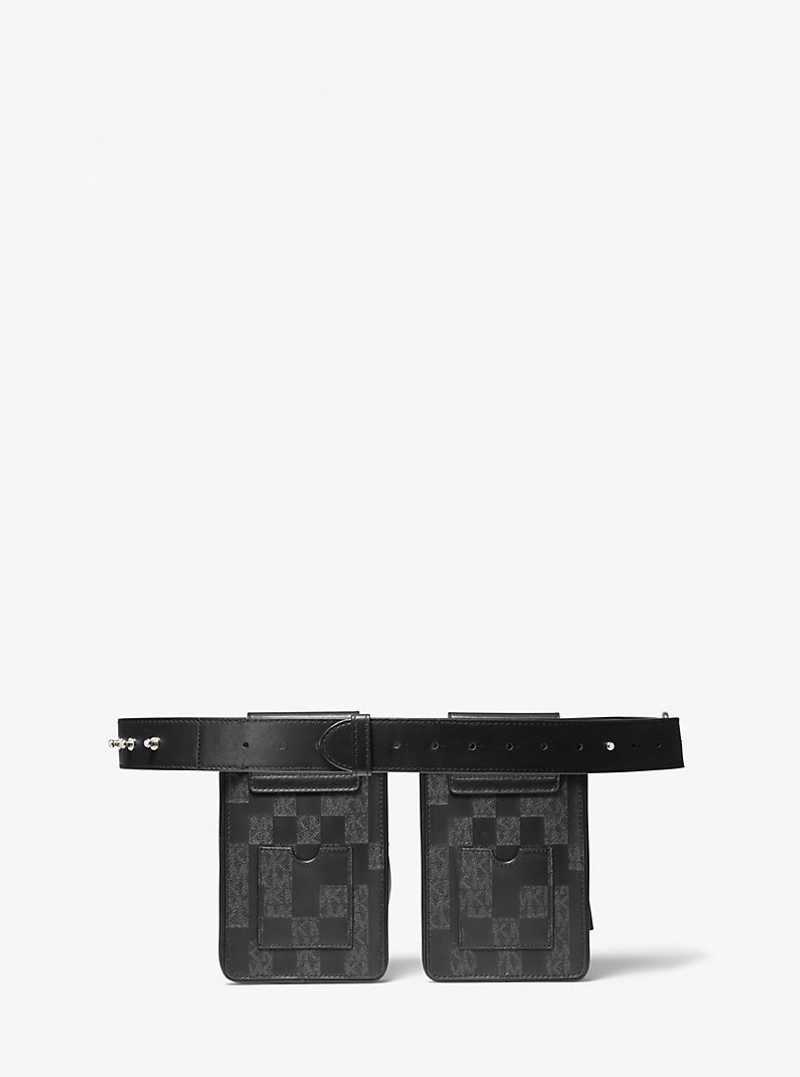 ASHYA X MICHAEL KORS Saga Signature And Leather Multi Bag 3