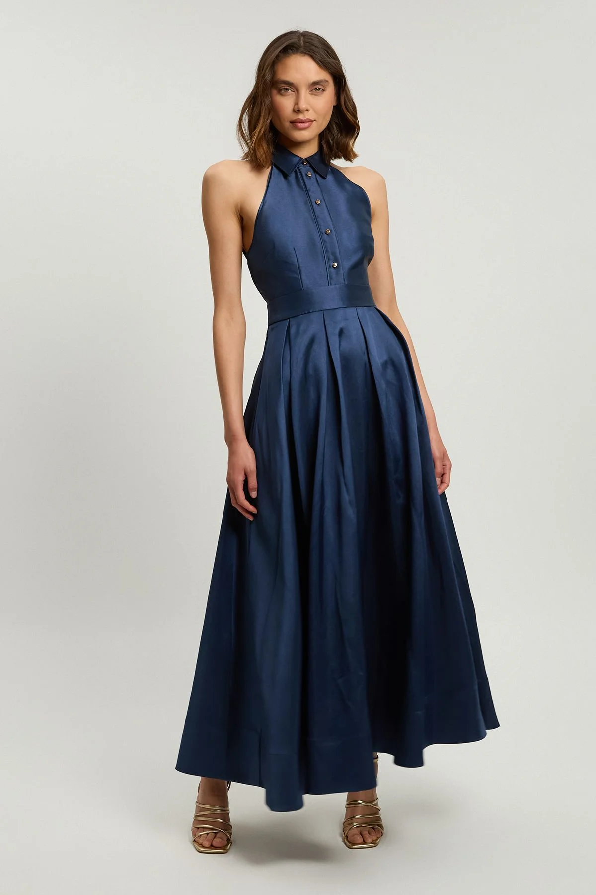 Forever Twill Collared Maxi Dress - 1