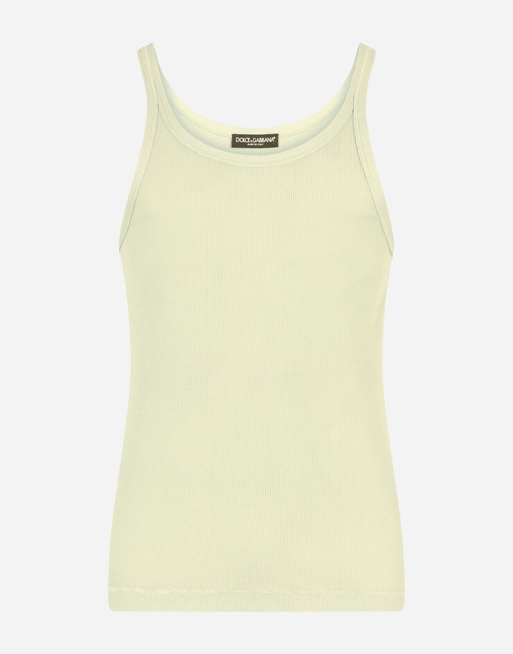 Fine-rib cotton jersey singlet - 3