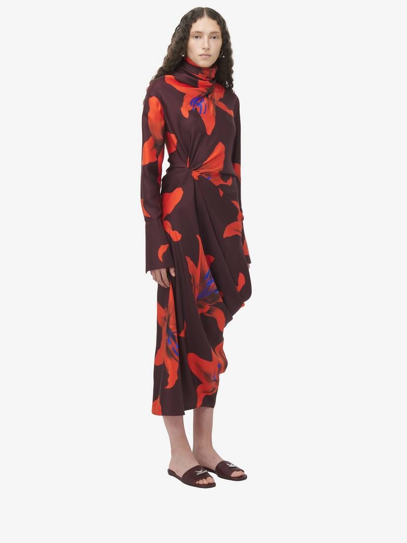 Fire Lily Asymmetric Dress - 3