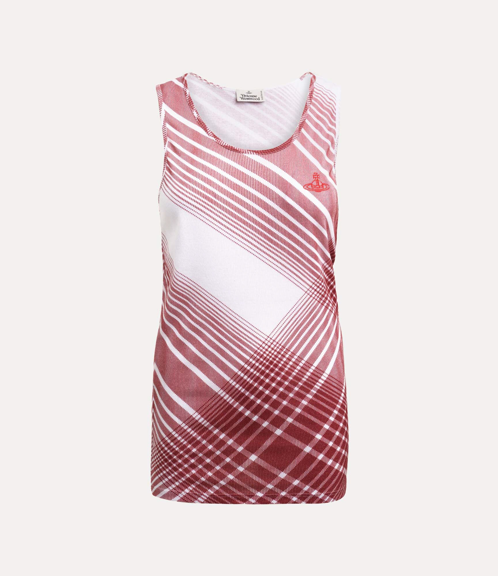 TARTAN BURGUNDY RIB VEST - 1