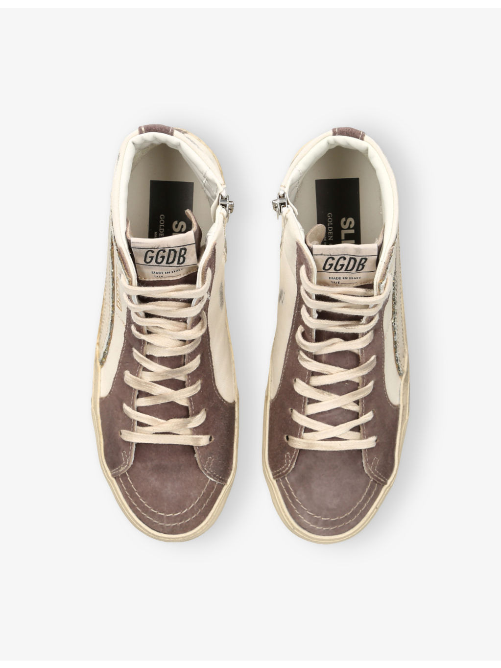 Slide 82818 Logo-Embossed Leather High-Top Trainers - 2