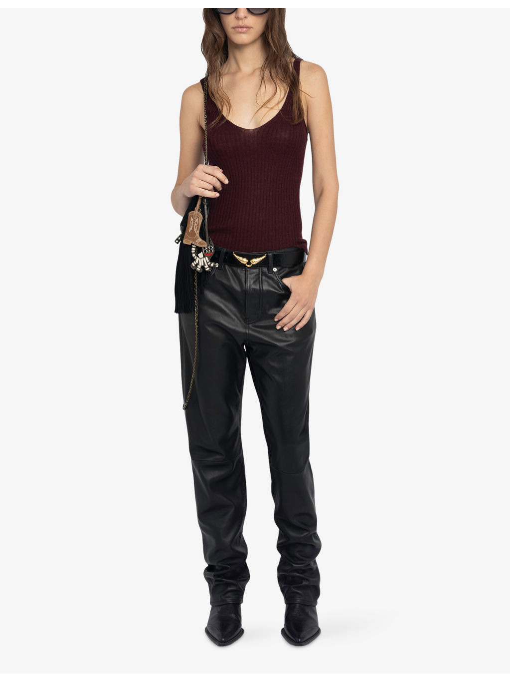 Nora Frayed-Hem Cashmere Tank Top - 2