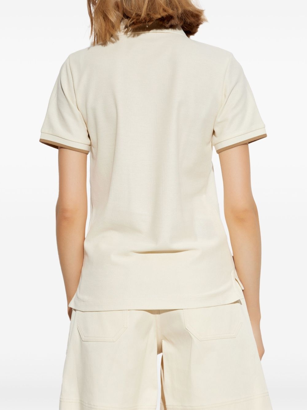 logo-patch polo shirt - 4