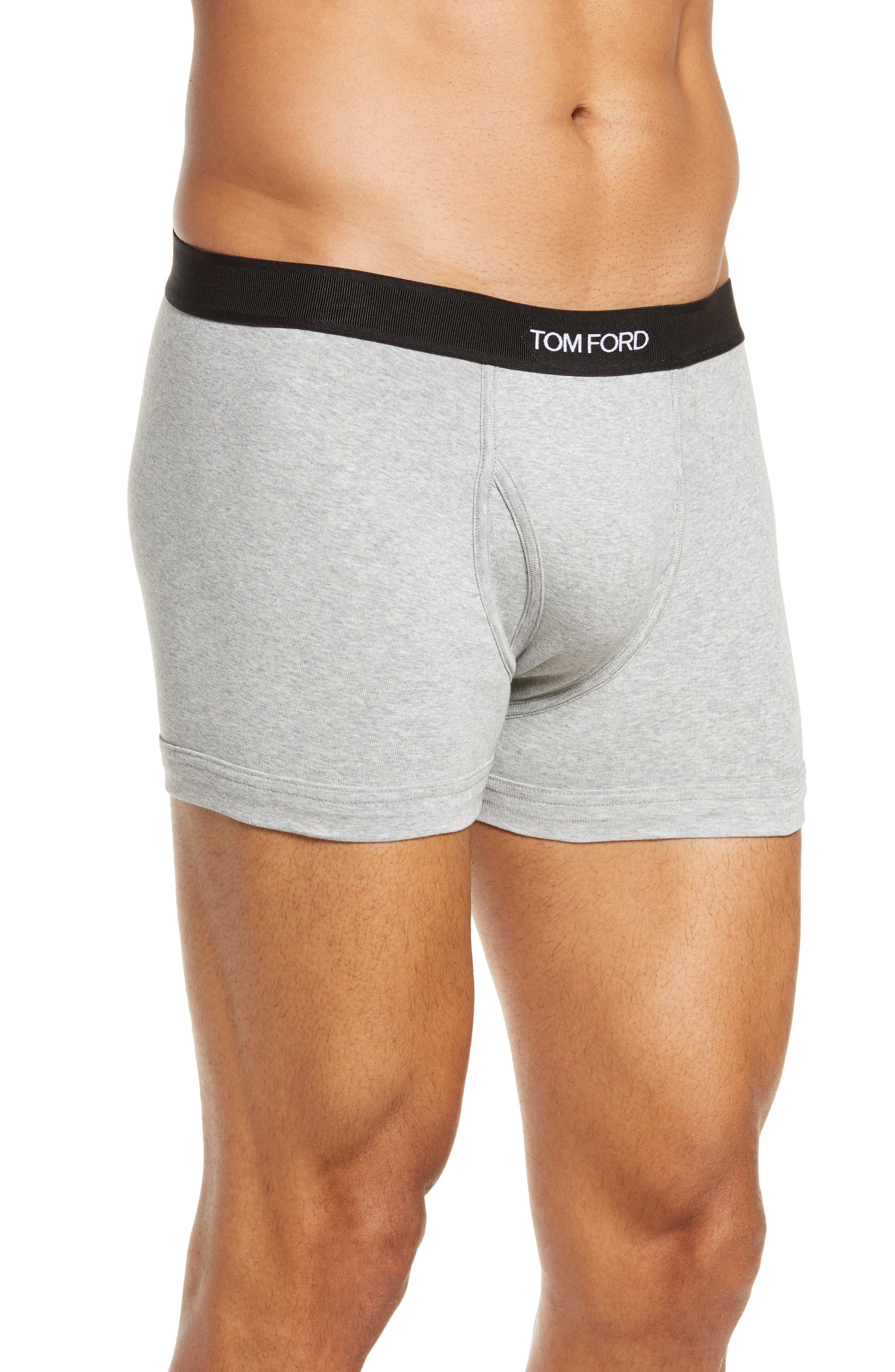 TOM FORD 2-Pack Cotton Jersey Boxer Briefs in Grey Melange at Nordstrom - 4