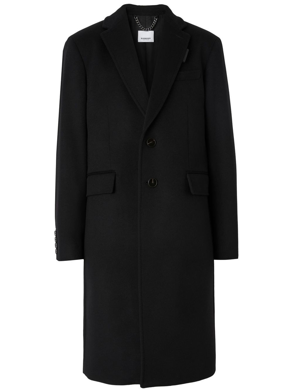 single-breasted wool coat - 1