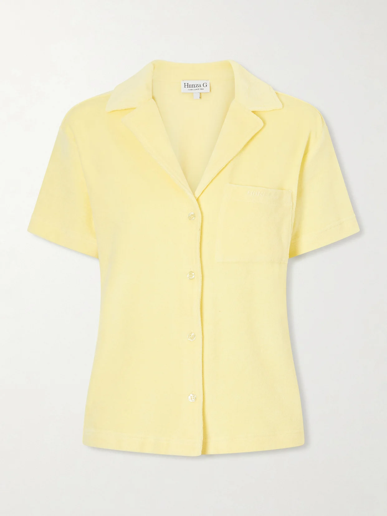Embroidered Cotton-terry Polo Shirt - 1