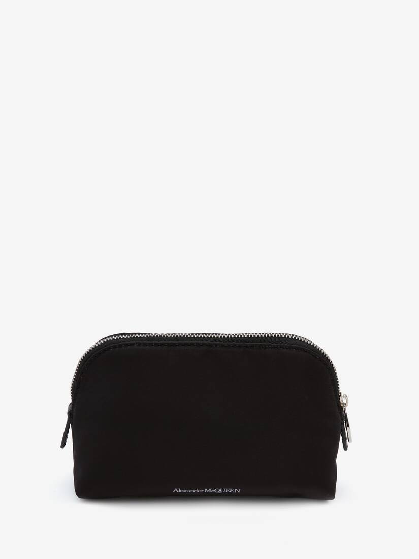 Mcqueen Graffiti Medium Zip Pouch in Black/white - 3