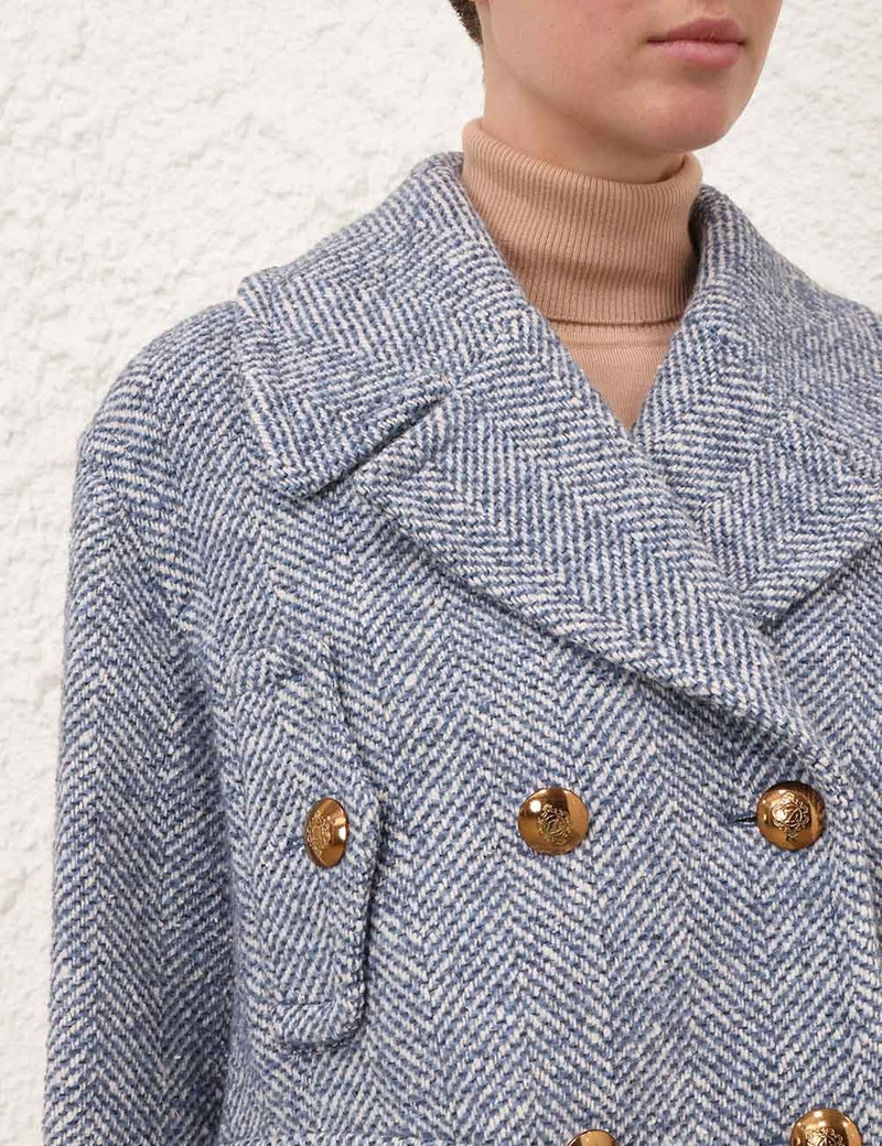 REBELLION HERRINGBONE PEACOAT 5