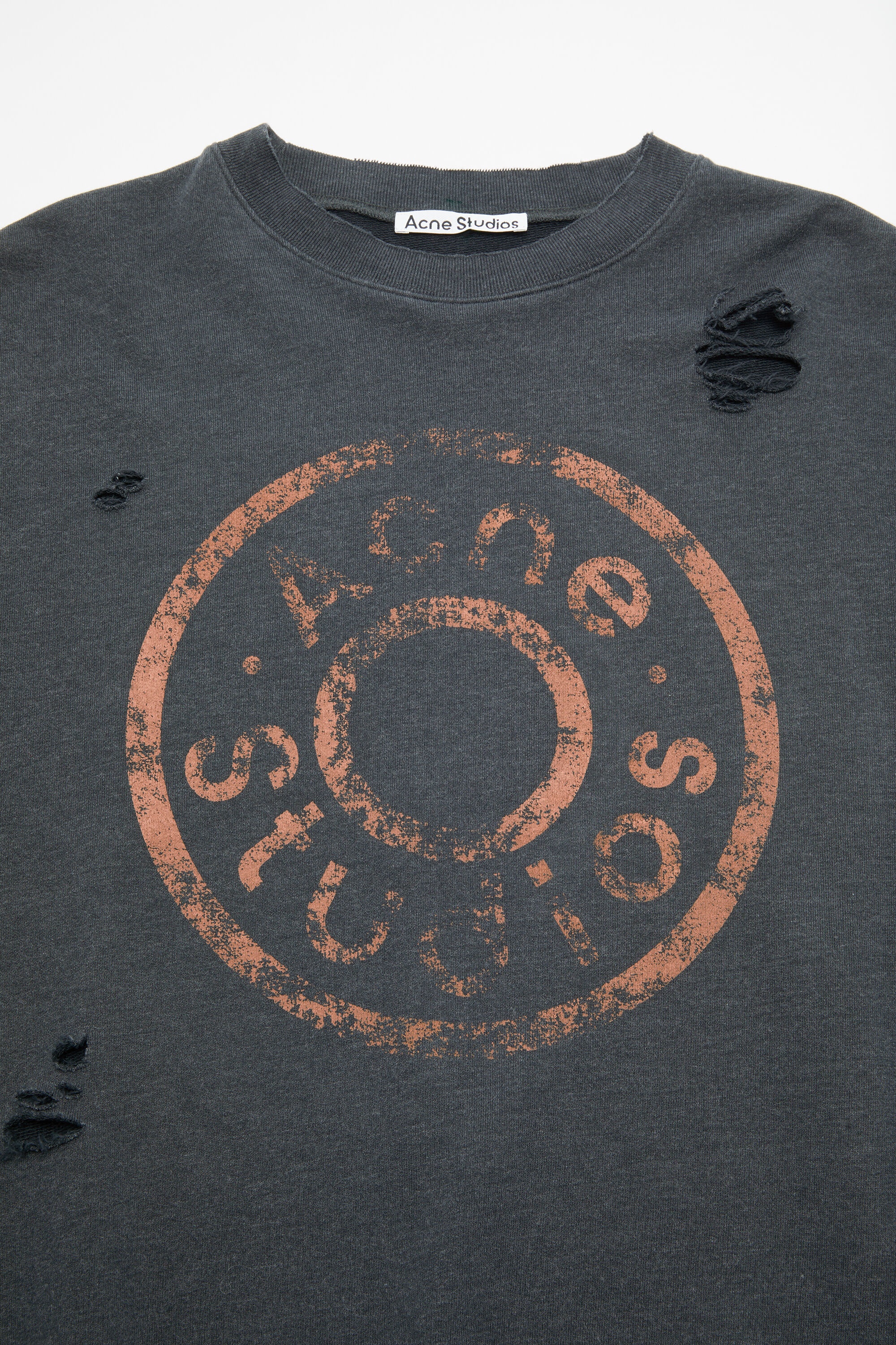 Sweater printed logo - Black melange - 5