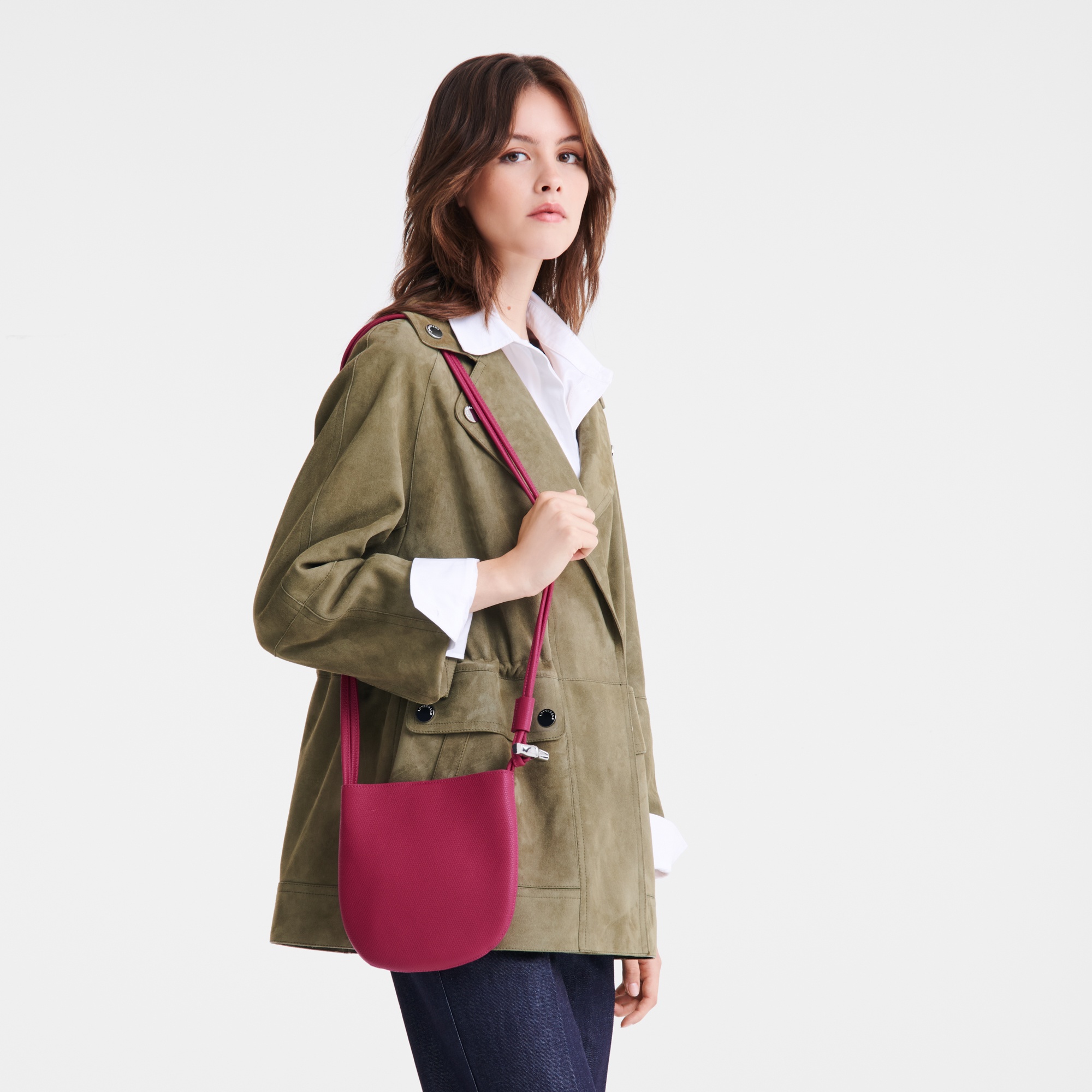 Le Roseau S Crossbody bag Beetroot - Leather - 2