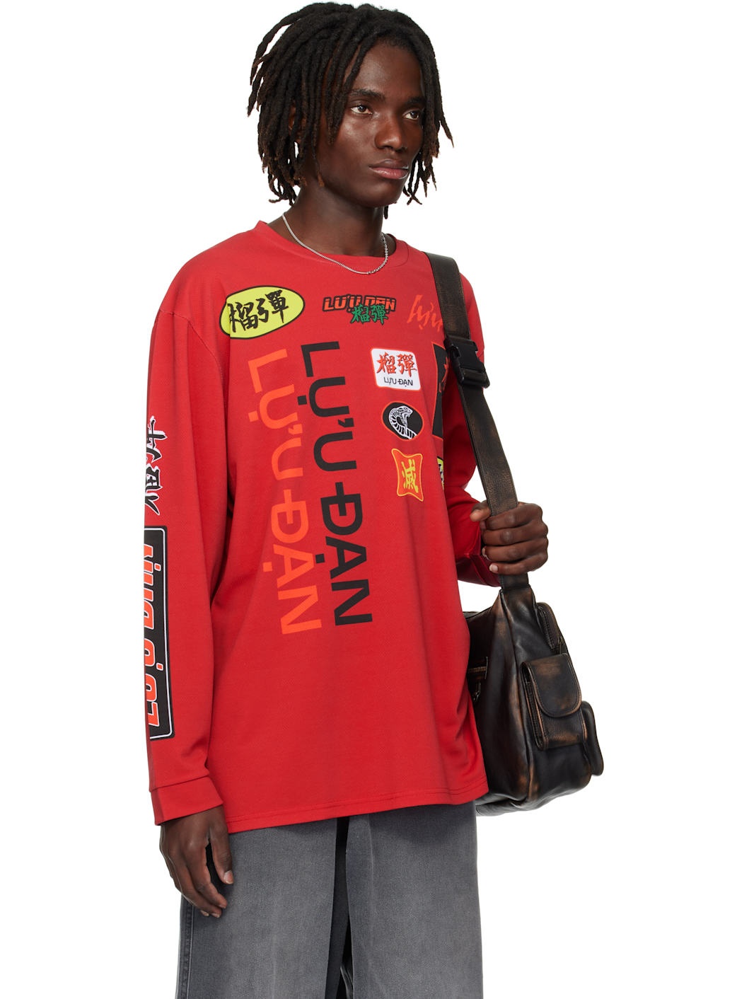 Red Oversized Long Sleeve Jersey - 2