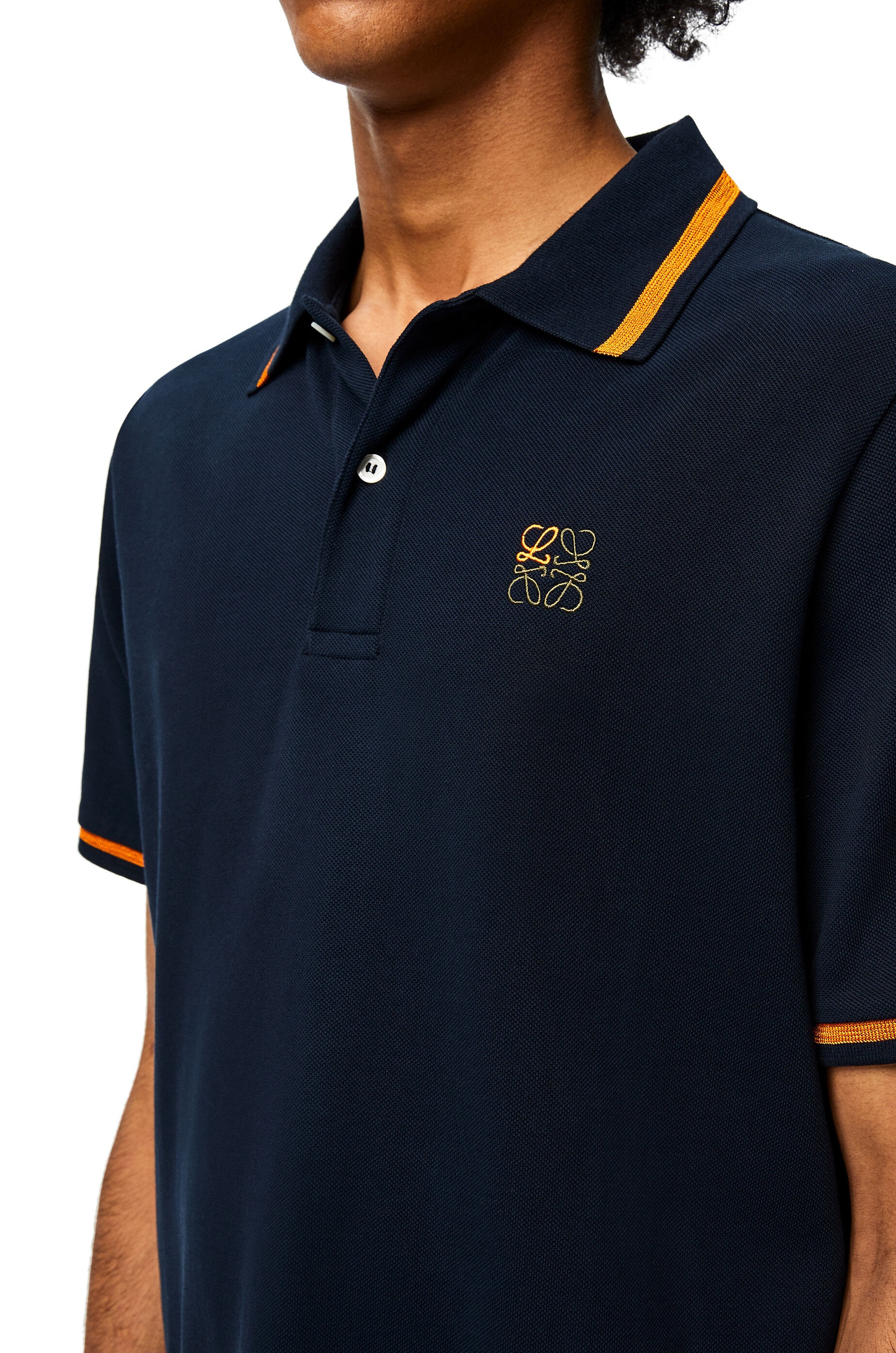 Anagram embroidered polo in cotton - 5