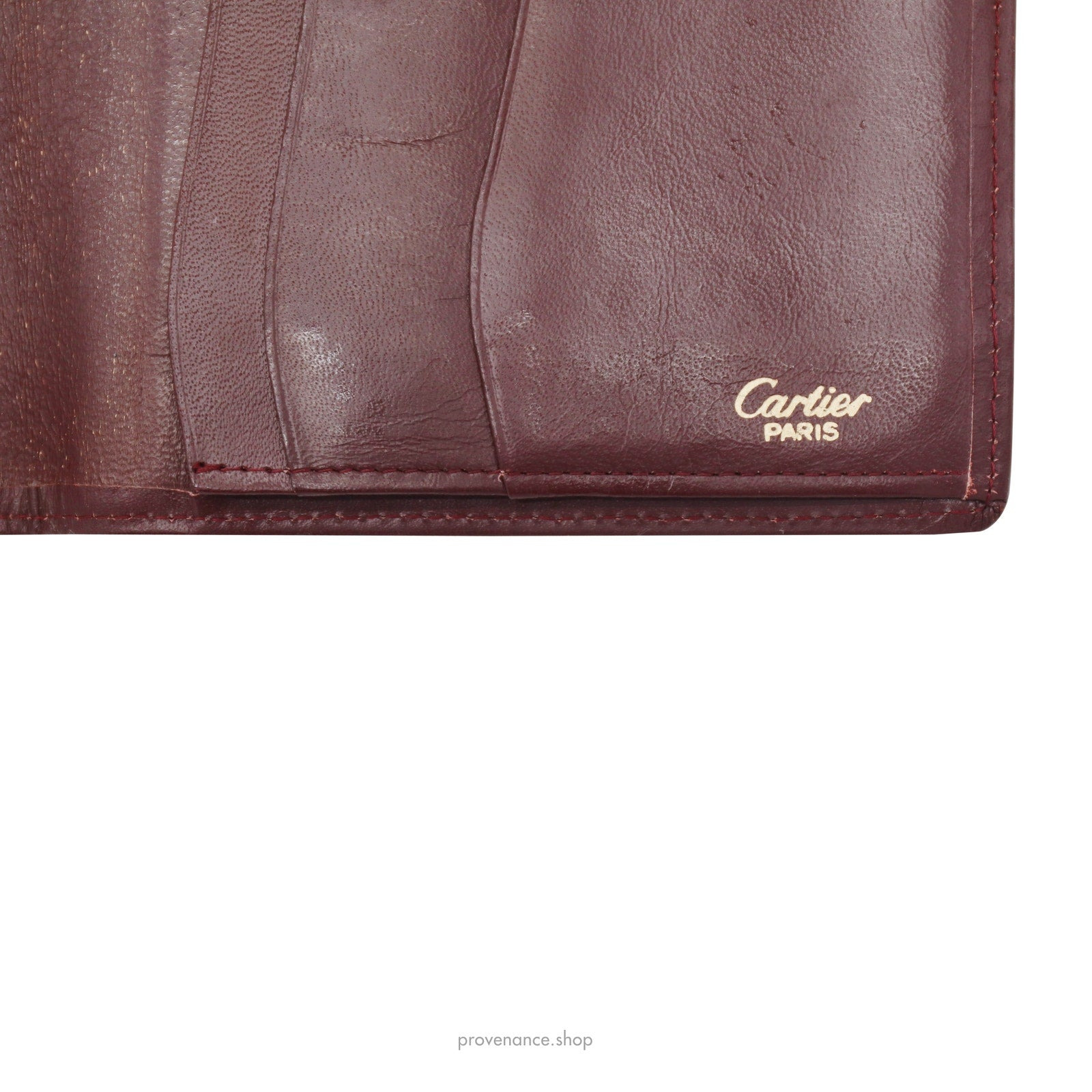 Cartier Long Wallet - Burgundy Calfskin Leather - 3