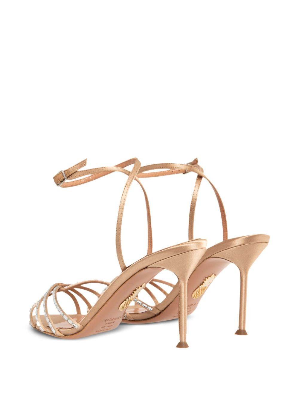 crystal-embellished slingback sandals - 4