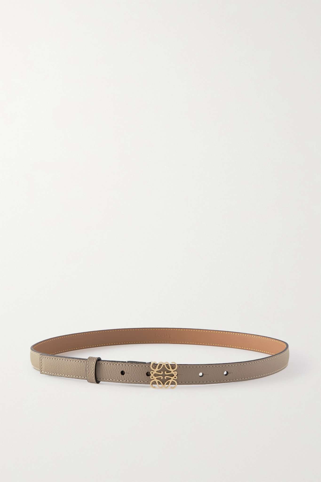 Anagram textured-leather belt - 1