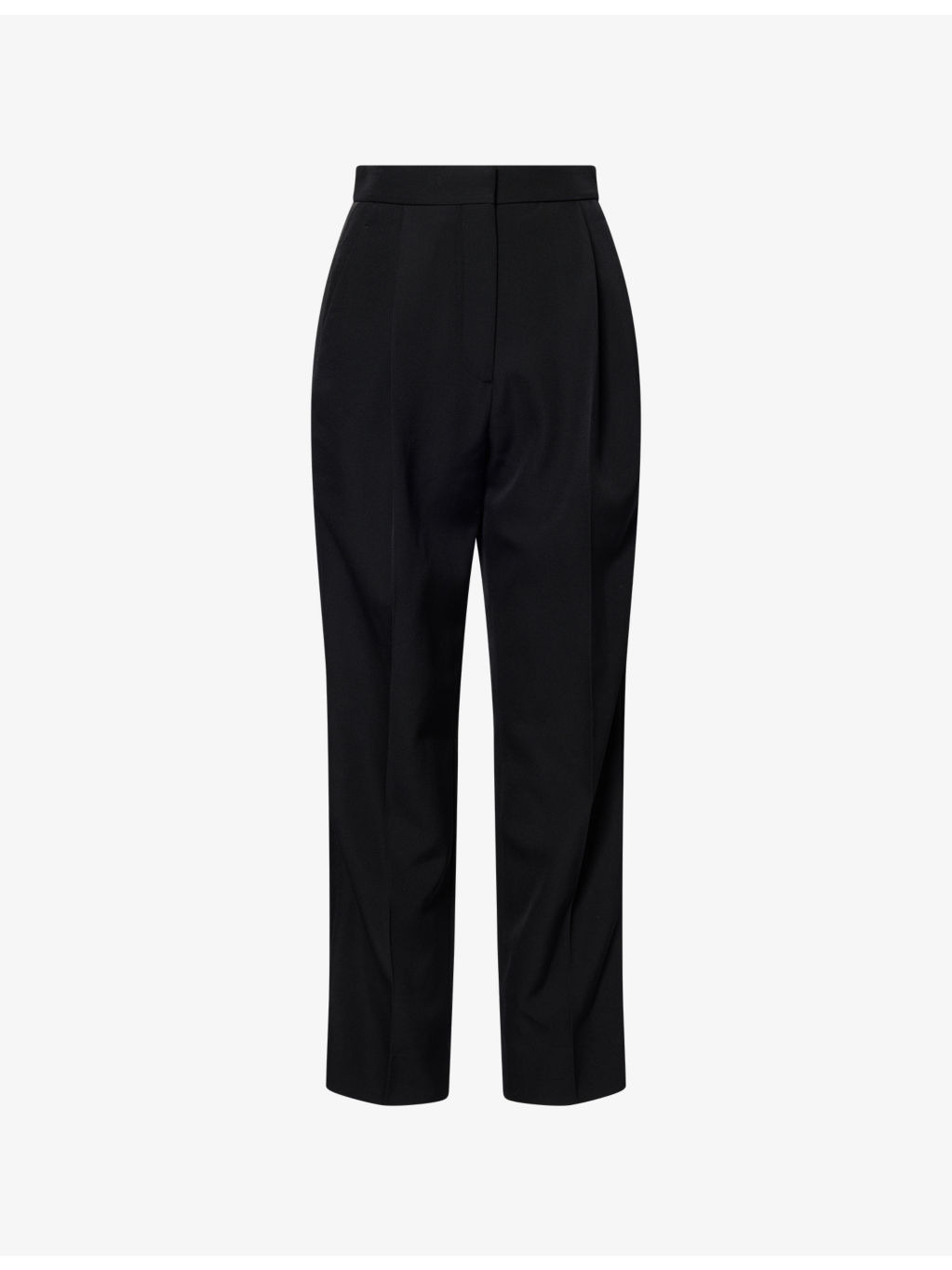 Straight-Leg Satin-Trim Virgin-Wool Trousers - 1