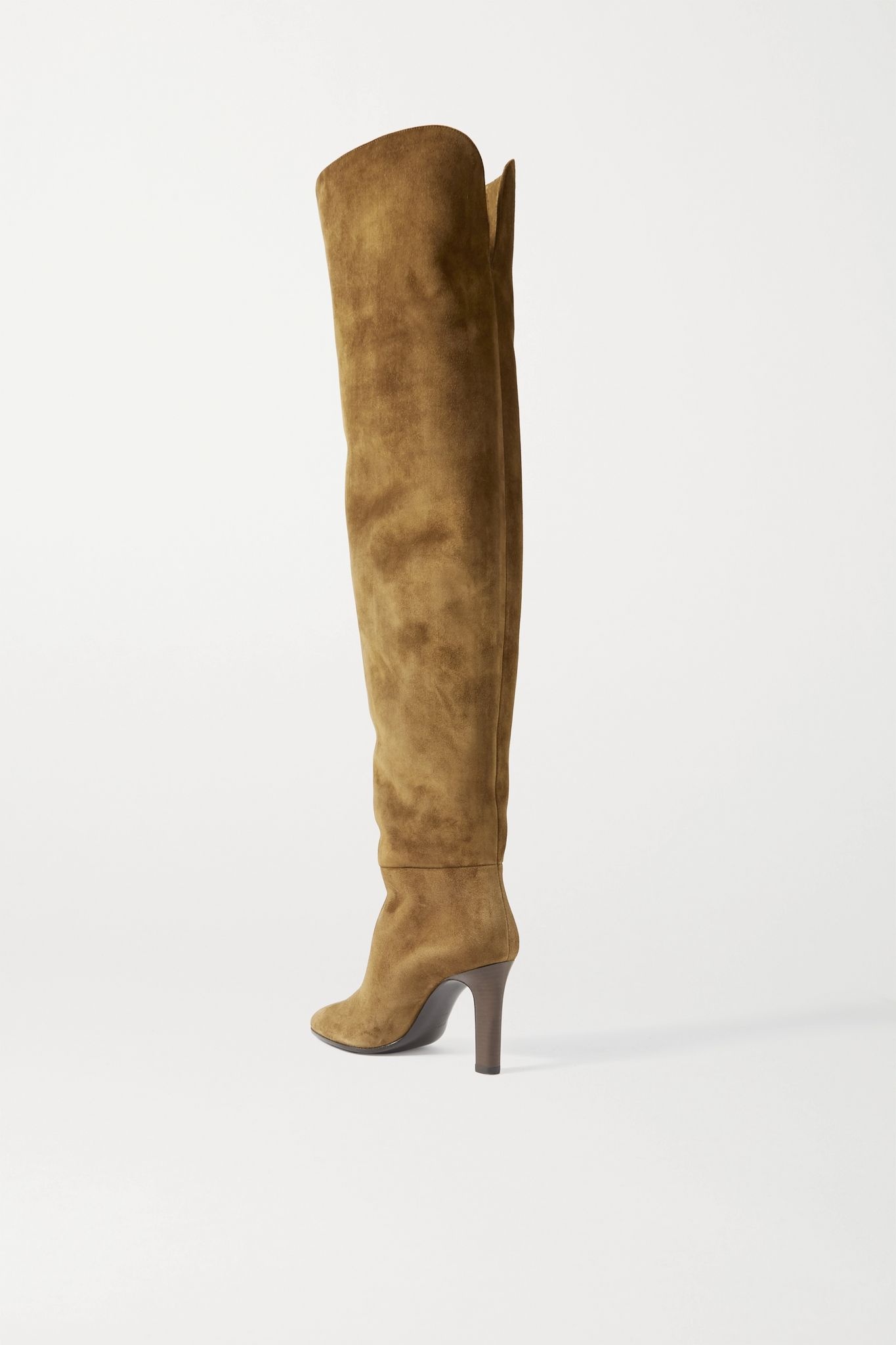 Blu suede over-the-knee boots - 3