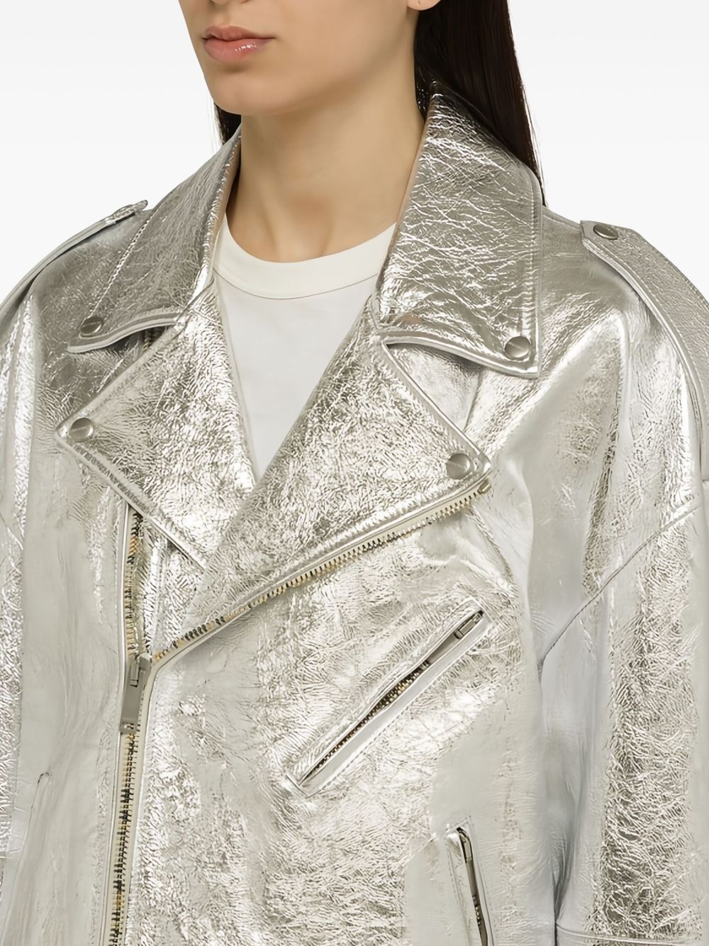 leather biker jacket - 4
