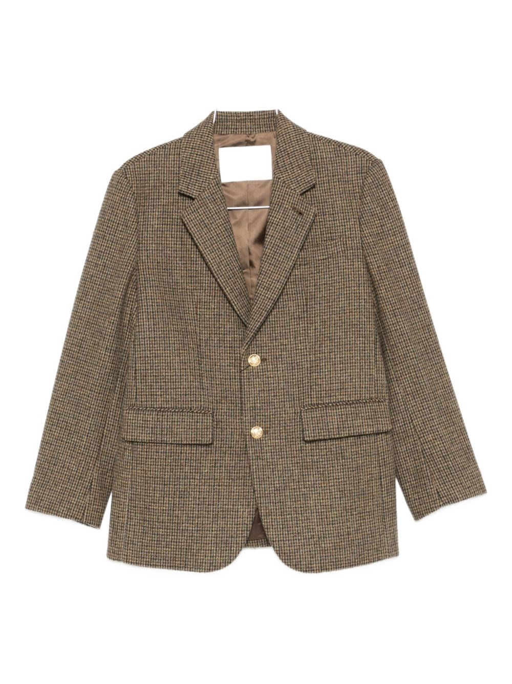 Wool blend single-breasted jacket - 1