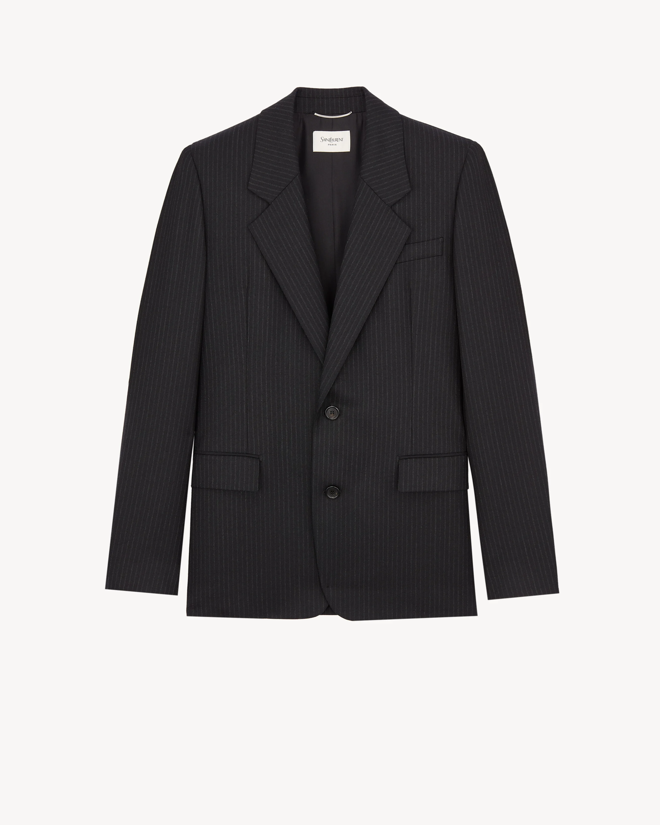 JACKET IN CHALK-STRIPE WOOL - 1