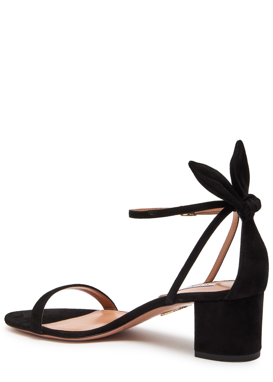 Aquazzura Bow Tie 50 Suede Sandals - 2