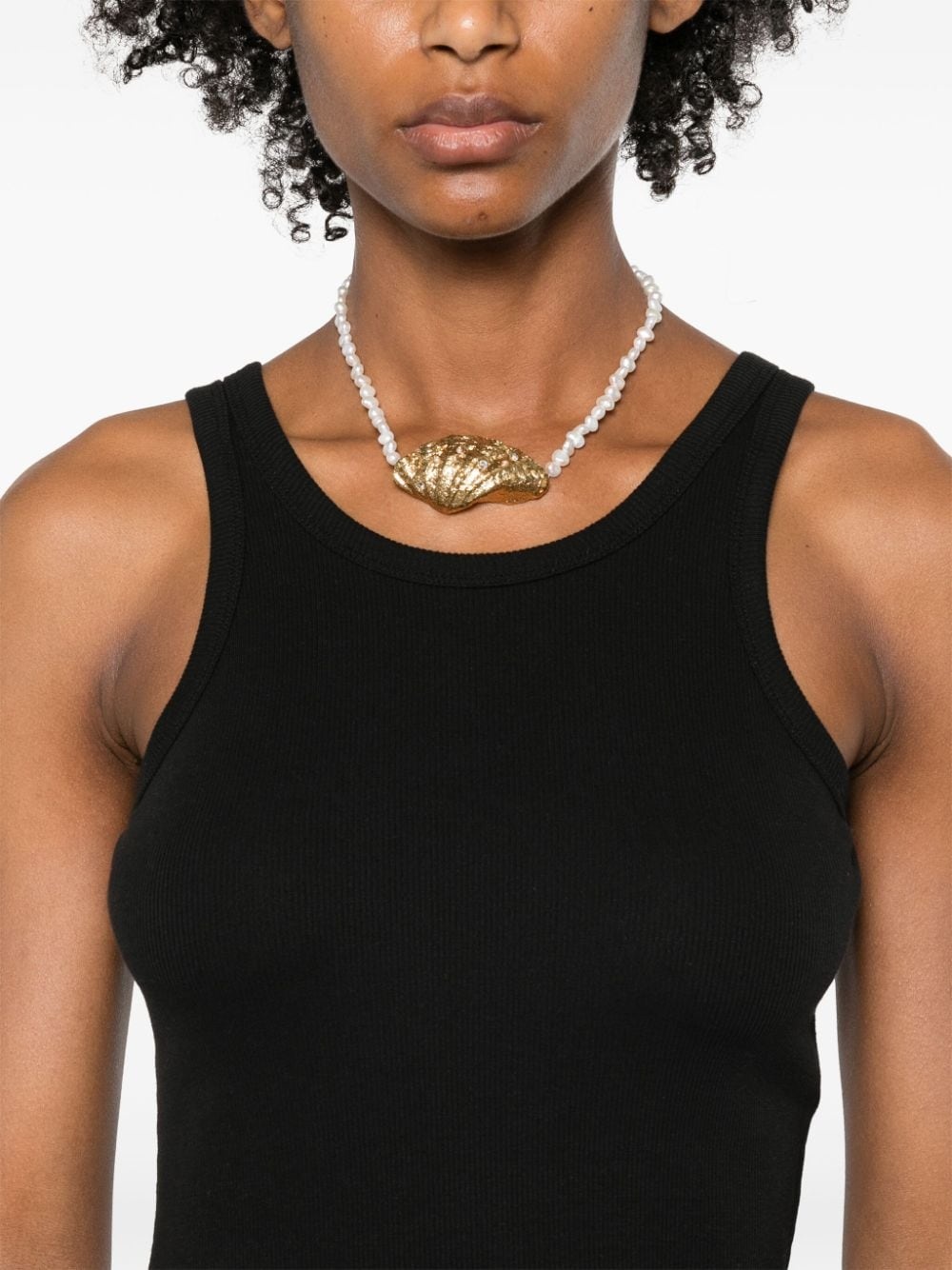 ribbed cotton-blend tank top - 5