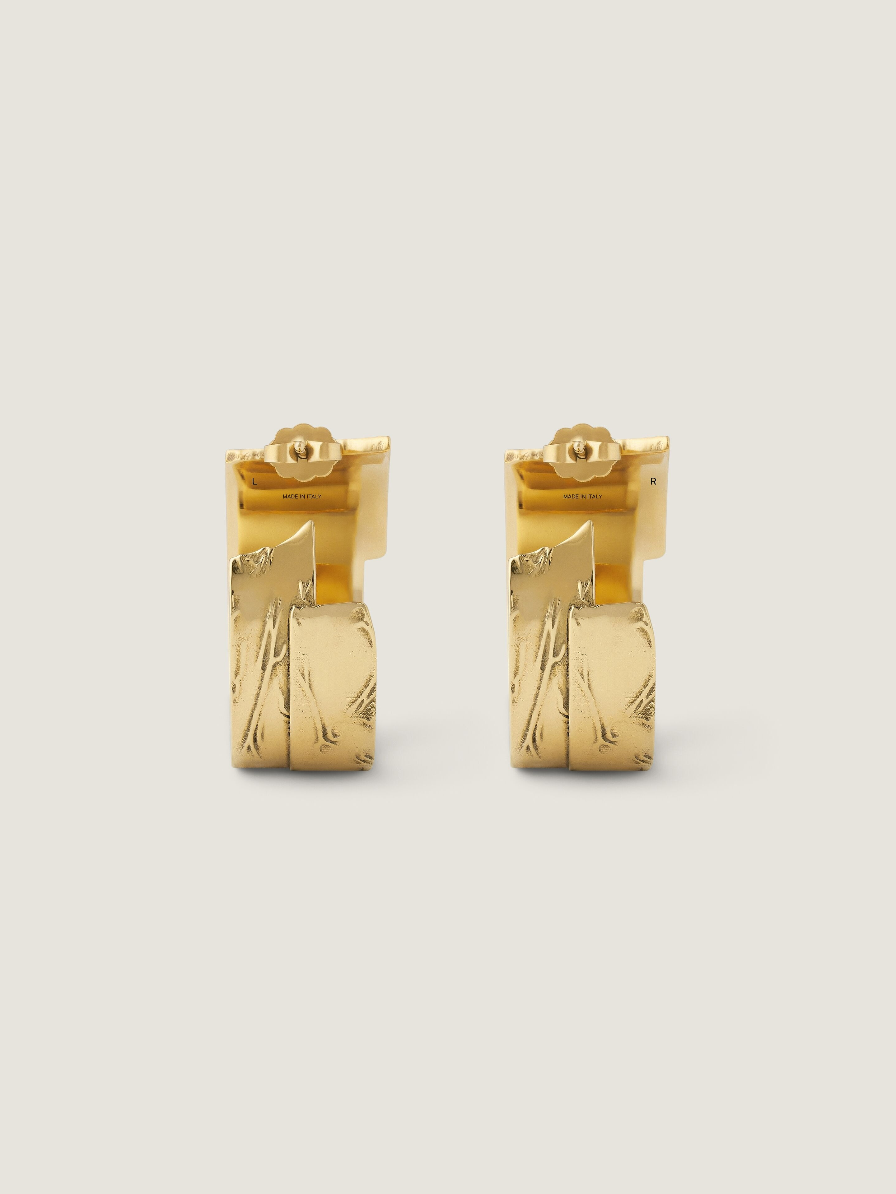 GIVENCHY TAPE EARRINGS IN METAL AND ENAMEL - 4