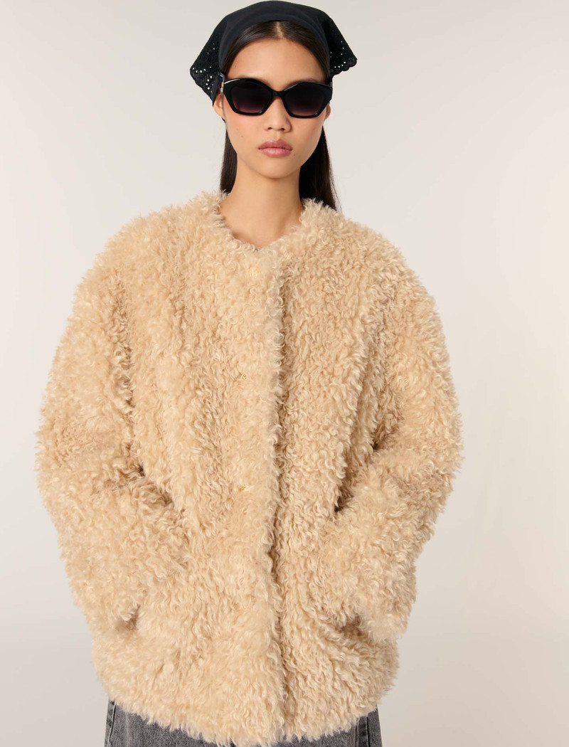 Short faux fur coat 5