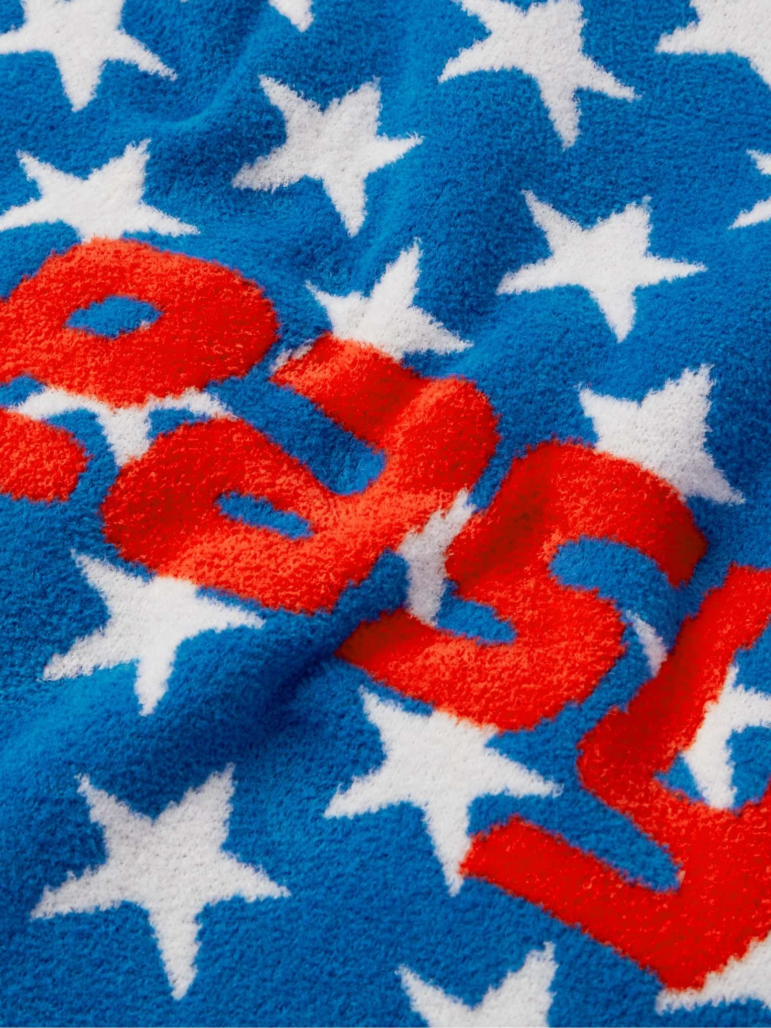 Printed Cotton-Blend Fleece Sweater - 4