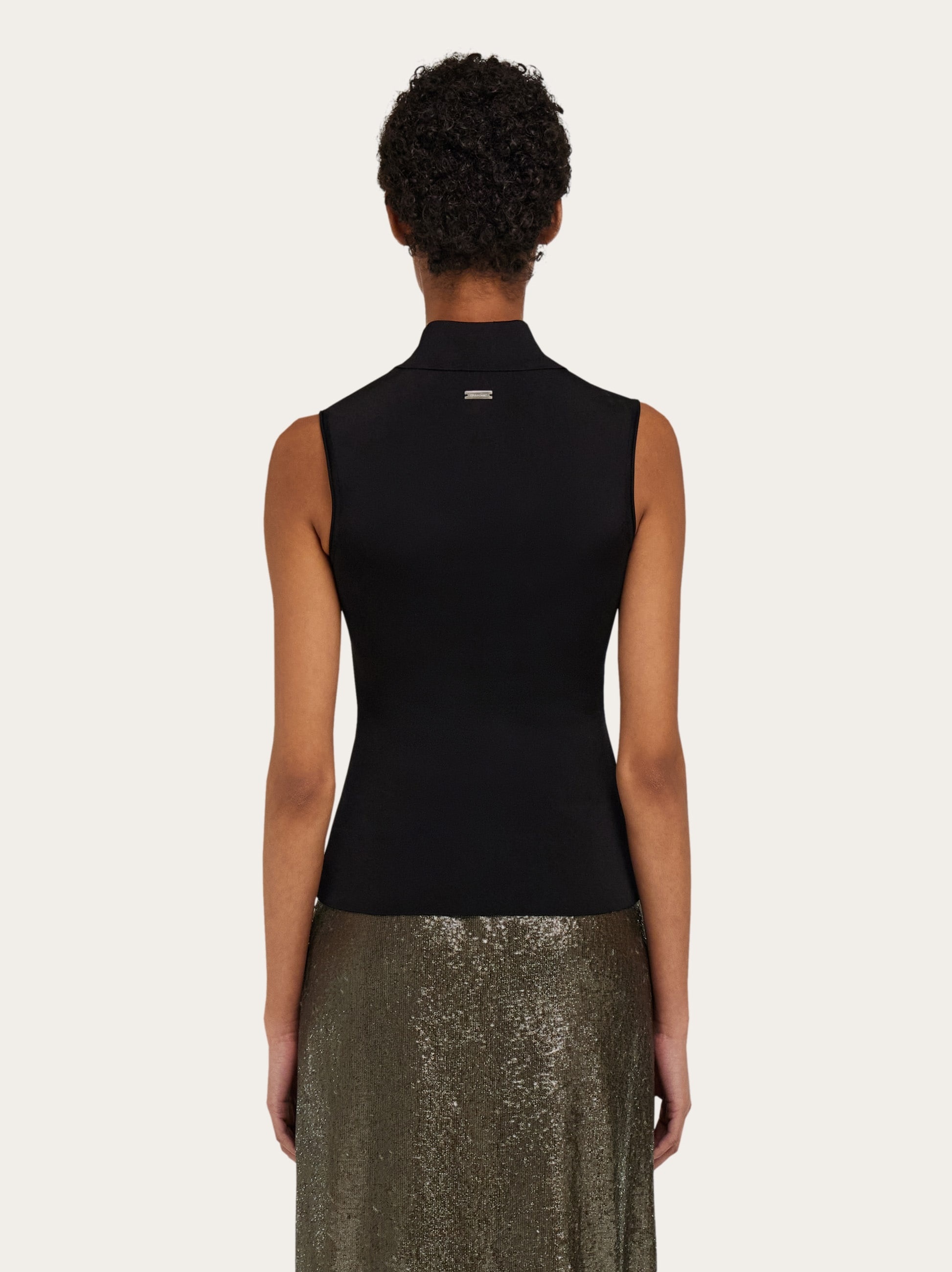 Knitted sleeveless polo shirt - 3